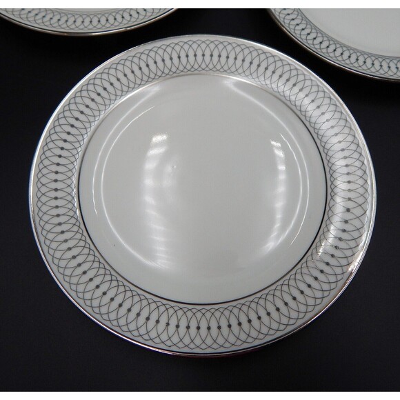 Tirschenreuth Bavaria The Elgin Butter Plates Set of 4 Germany 6 Inch Silver - Picture 6 of 12